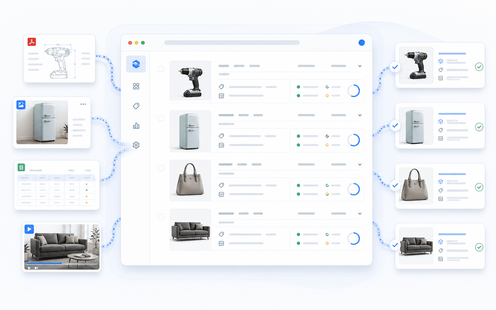 Product data extraction workflow with document parsing and structured outputs